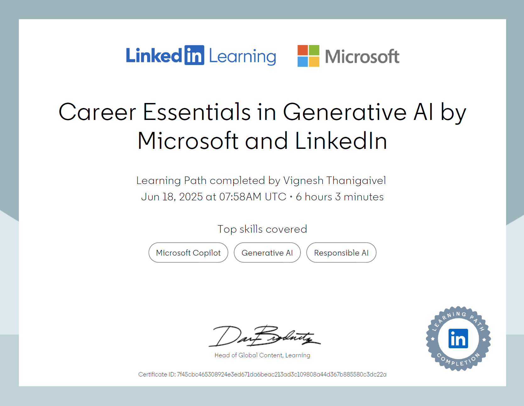 Certificate Preview