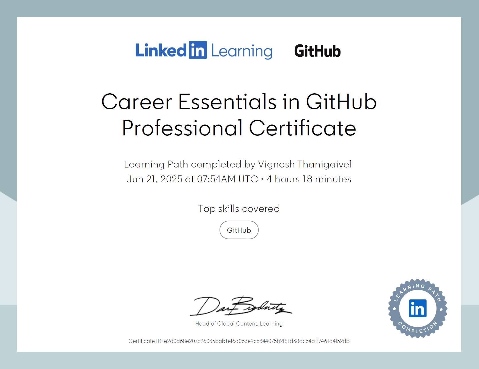 Certificate Preview