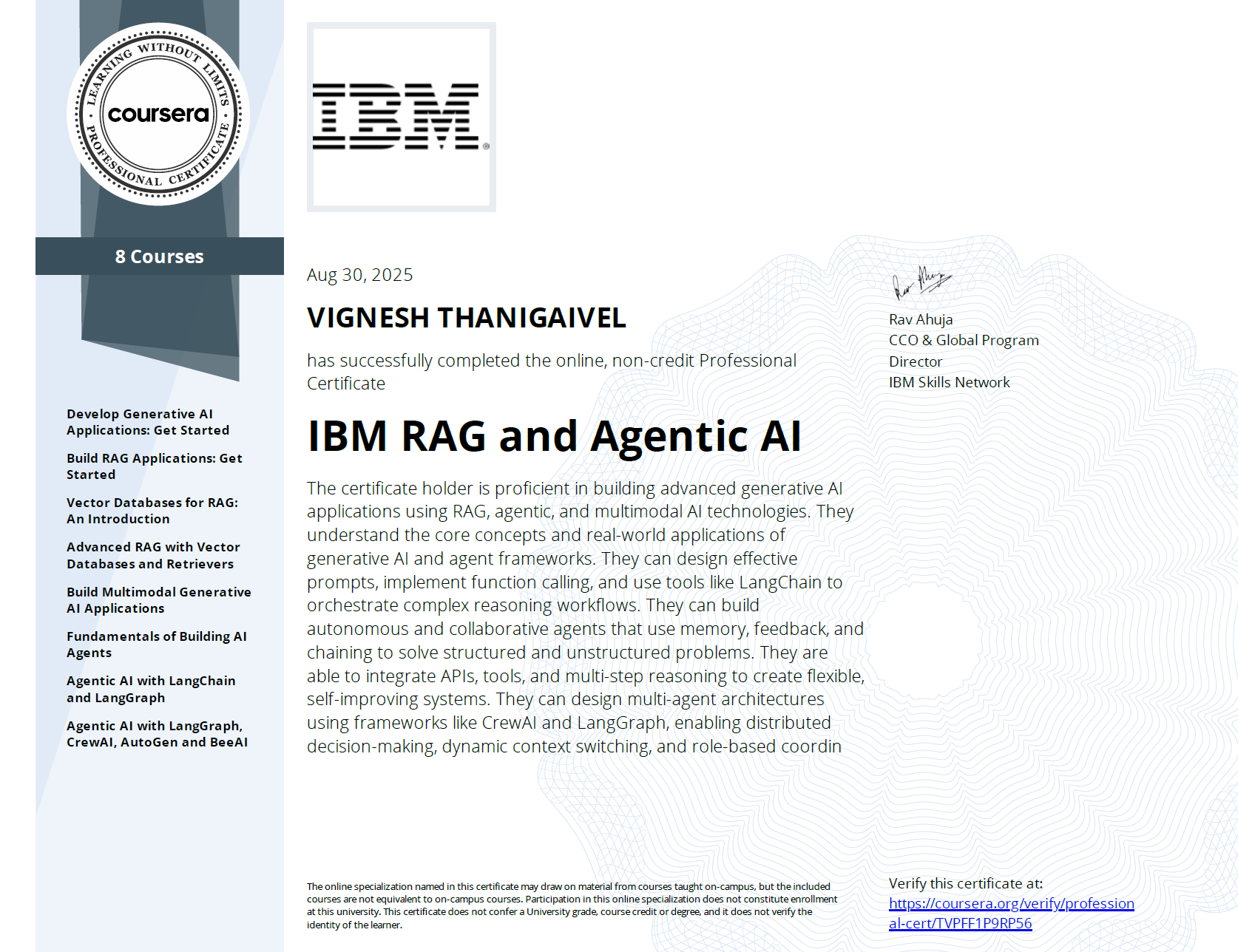 Certificate Preview